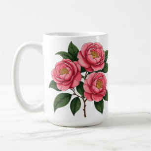 🌸 Pink Floral Morning Accent For Coffee Breaks 🎁 Mug