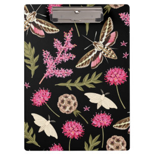 Pink Floral Moth   Moth Clipboard
