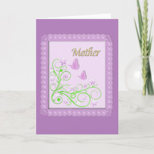 Pink Floral Mothers Day Card