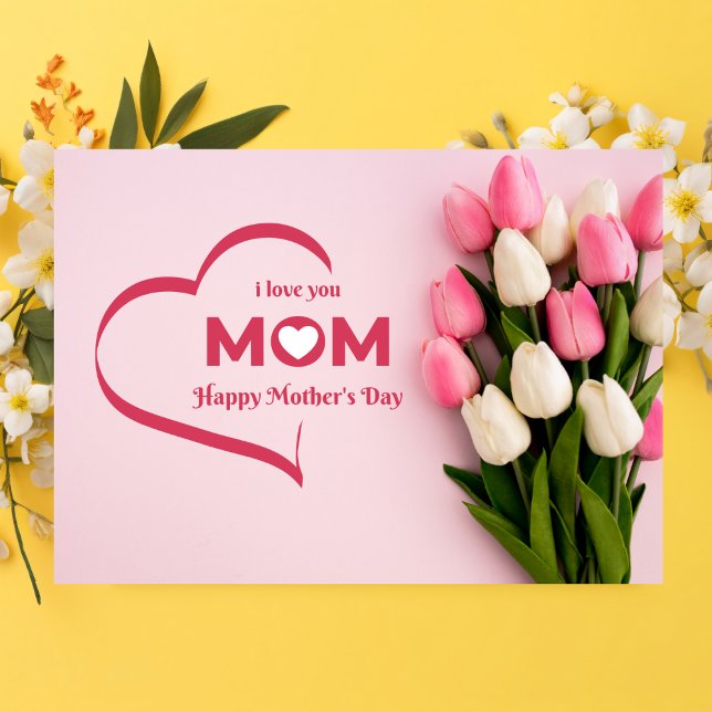 Pink floral Mother's Day Greeting Card (Creator Uploaded)