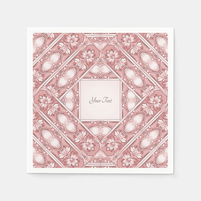 Pink Floral Napkins (Front)