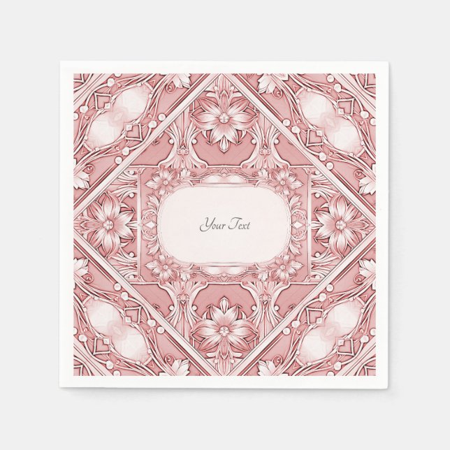 Pink Floral Napkins (Front)