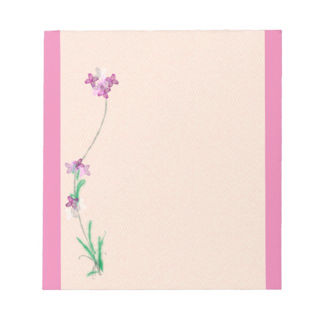 Pink floral note pad (Front)
