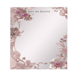 Pink Floral Notepad