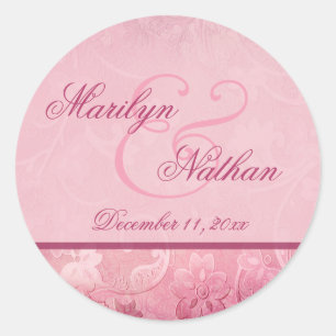 Pink Floral Paisley Envelope Seal