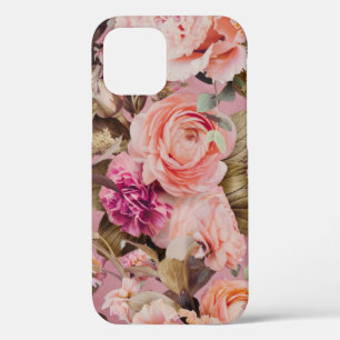 Pink Floral Pastel Rustic iPhone 12 Pro Case