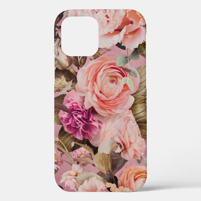 Pink Floral Pastel Rustic Case-Mate iPhone Case (Back)