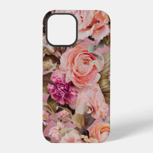 Pink Floral Pastel Rustic iPhone 12 Pro Case