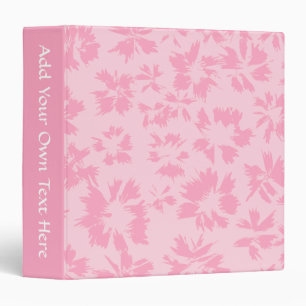Pink floral pattern. binder