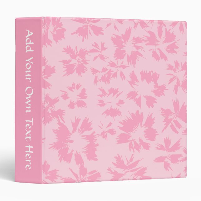 Pink floral pattern. binder (Front/Spine)