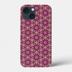 Pink floral pattern iPhone 13 mini case