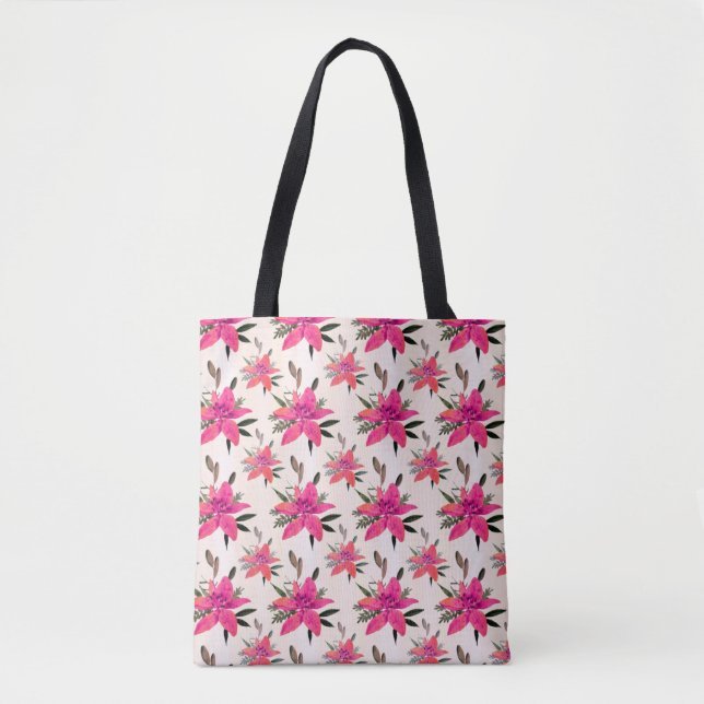Pink Floral Pattern Design-29500 Tote Bag (Front)