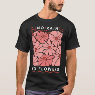 Pink Floral Pattern Illustration T-Shirt