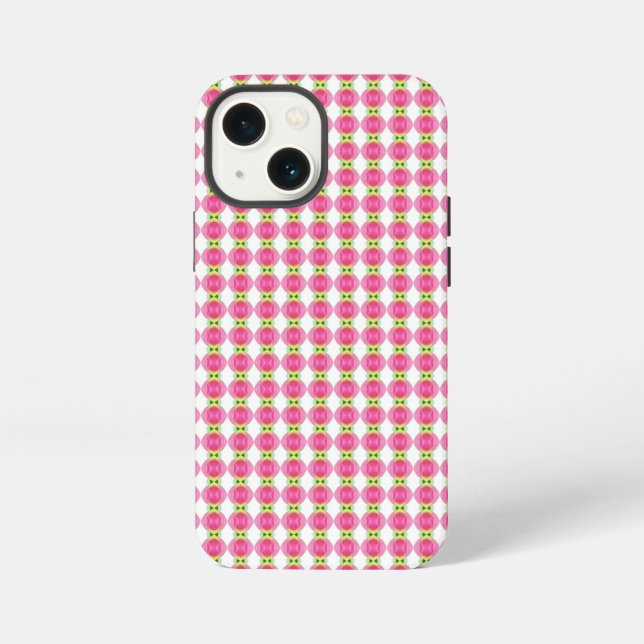 Pink floral pattern iPhone case (Back)