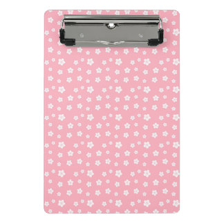 Pink Floral Pattern Mini Clipboard
