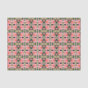 Pink Floral Pattern Tissue Paper