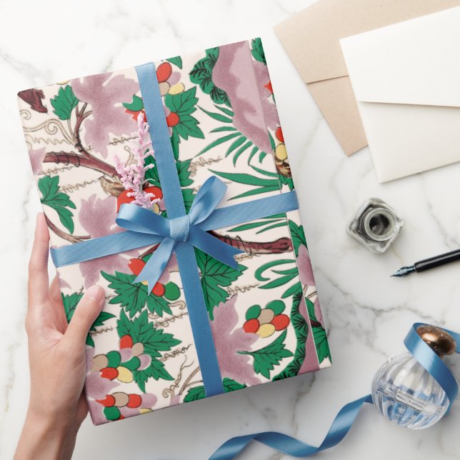 Pink Floral pattern Wrapping Paper (Gifting)