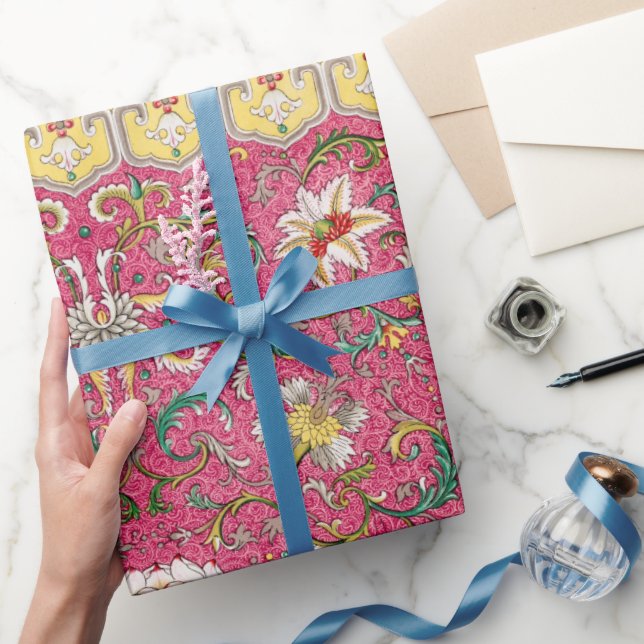 Pink Floral pattern Wrapping Paper (Gifting)
