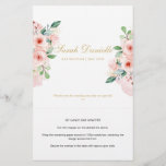 Pink Floral Personalized Candy Bar Wrapper<br><div class="desc">This item features a beautiful watercolor floral design with glitter accents and your custom text. Use the template form to add your information.  The Customize Further option can be used to change the text font,  layout and colour.</div>