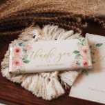 Pink Floral Personalized Candy Bar Wrapper<br><div class="desc">This item features a beautiful watercolor floral design with glitter accents and your custom text. Use the template form to add your information.  The Customize Further option can be used to change the text font,  layout and colour.</div>