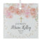 Pink Floral Personalized Girl Baptism Ornament