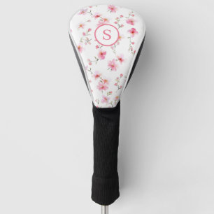 Pink Floral Personalized  Golf Head Cover