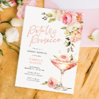 Pink Floral Petals and Prosecco Bridal Shower