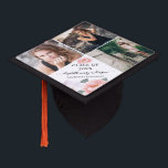 Pink Floral Photo Collage Graduation Class of  Cap Topper<br><div class="desc">Elegant graduate photo tassel topper,  perfect for college or high school.</div>