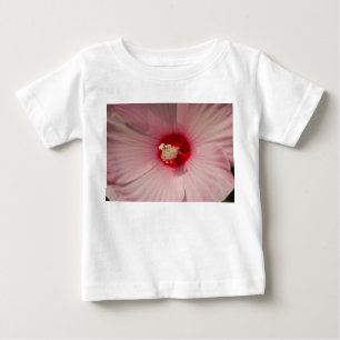 Pink Floral Photo Hibiscus Toddler Ruffle Tee