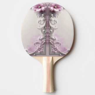 Pink Floral Ping Pong Paddle