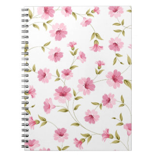 Pink Floral Print Notebook