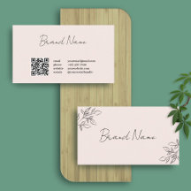 Pink Floral Professional Calligraphy QR Code