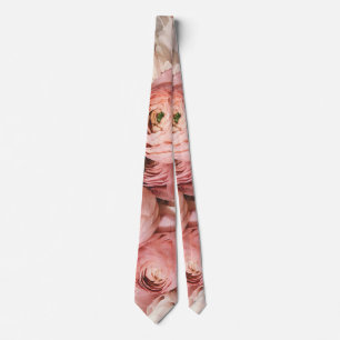 Pink Floral Professional Flowers Pattern Tie