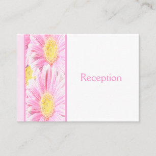 Pink Floral Reception Enclosure Card