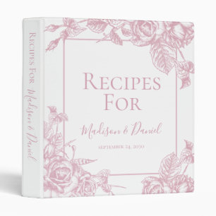 Pink Floral Recipe Binder