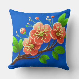 🌸 Pink Floral Room Decor Accent 🌸 Throw Pillow