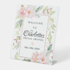 Pink Floral Rose Gold Bridal Shower Welcome