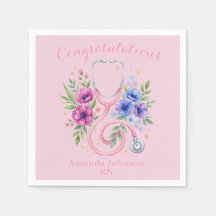 Pink Floral Rose Graduation