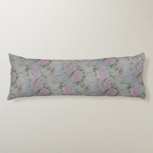 Pink Floral Roses Vintage Body Pillow