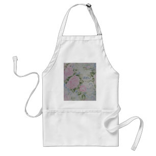 Pink Floral Roses Vintage Standard Apron