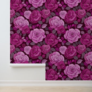 Pink Floral Roses Wallpaper