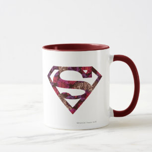 Pink Floral S-Shield Mug