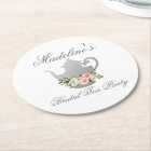 Pink Floral Silver Bridal Shower Tea Party