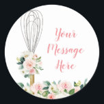 Pink Floral Soon to be Whisked Away Bridal Shower Classic Round Sticker<br><div class="desc">Pink Floral Soon to be Whisked Away Bridal Shower Classic Round Sticker
All wording can be customized</div>