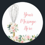 Pink Floral Soon to be Whisked Away Bridal Shower Classic Round Sticker<br><div class="desc">Pink Floral Soon to be Whisked Away Bridal Shower Classic Round Sticker
All wording can be customized</div>