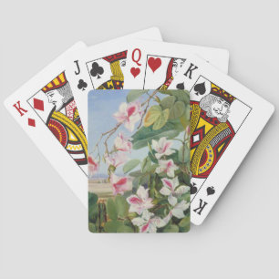 Pink Floral Spring Party Shower Peace Love Destiny Playing Cards