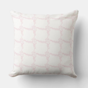 Pink Floral Squared Home Collection Throw Pillow