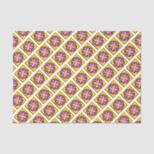 Pink Floral Stained Glass Tissue Paper