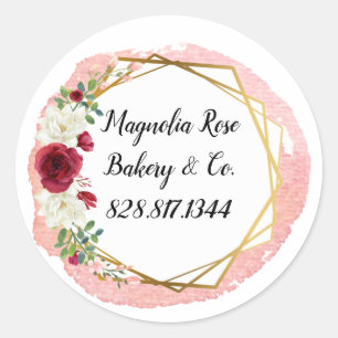 Pink Floral Stickers