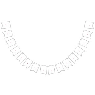 Pink Floral Swirl   Elegant Embroidery Pattern Bunting Flags